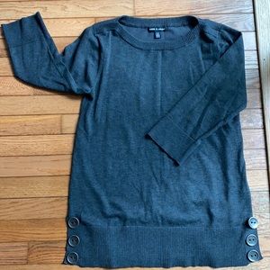 Charcoal gray long sweater